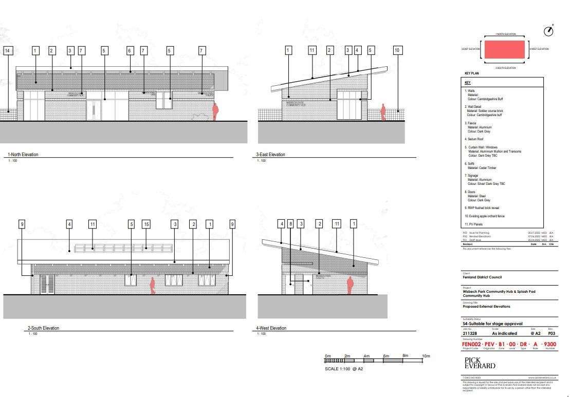 Plans have gone in for a new community hub for Wisbech Town Park. (58823705)