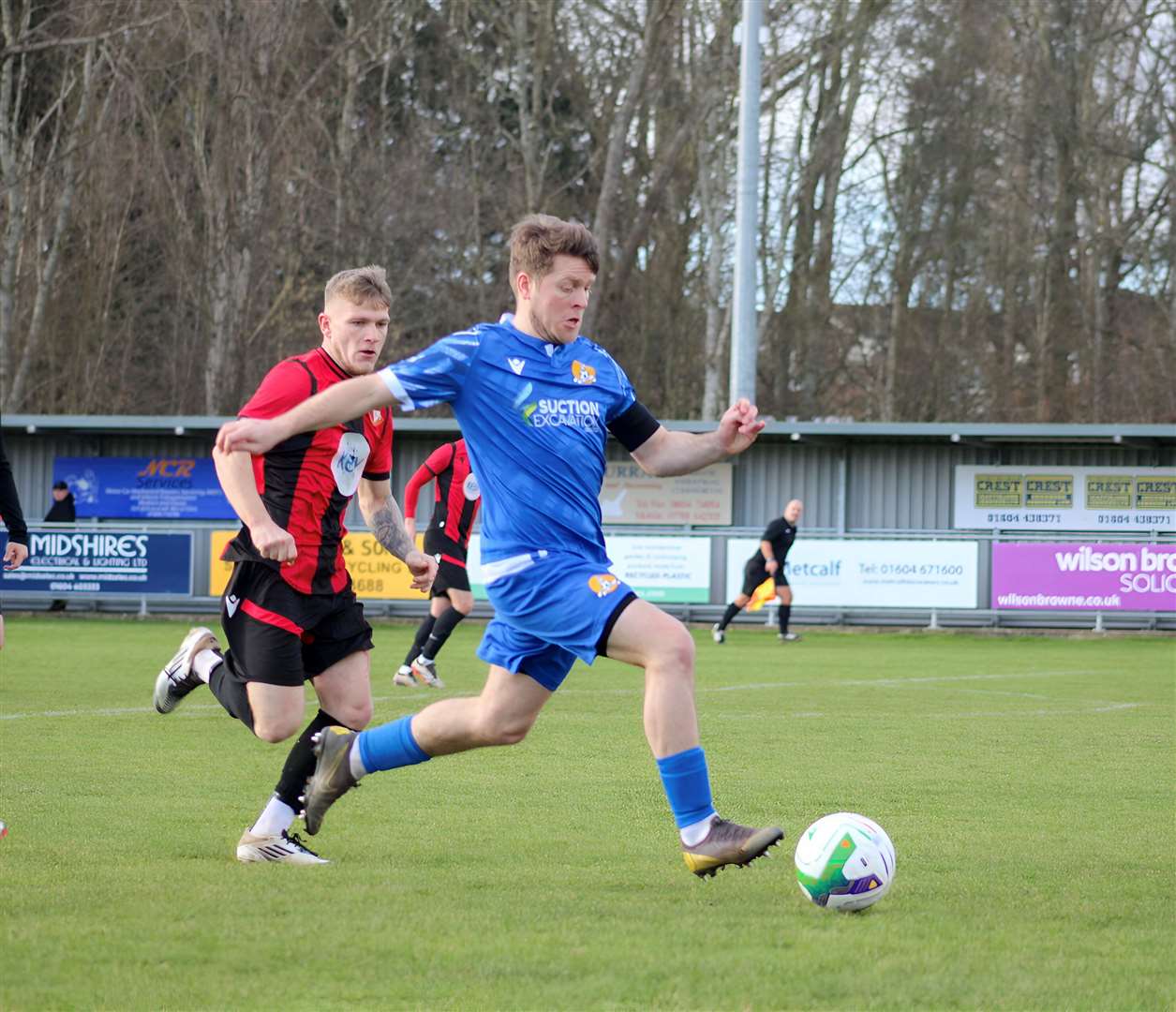 Jack Saunders scored the winning goal for March Town in their Cambs Invitational Cup semi-final victory against Histon last night. Picture: Amber Kent