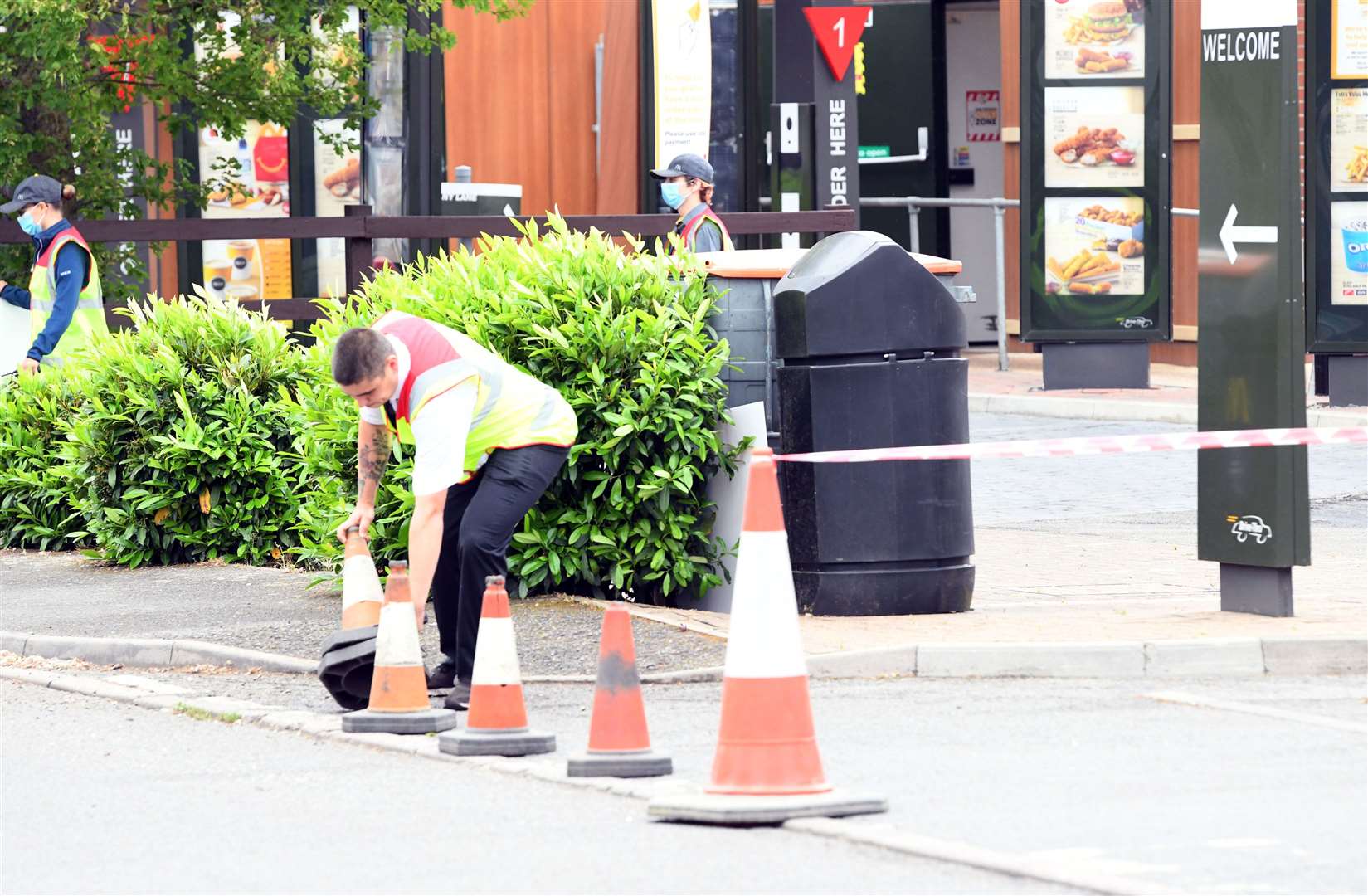 Delight as McDonald's lifts the shutters in Wisbech with a queue of up to 20 cars first thing.