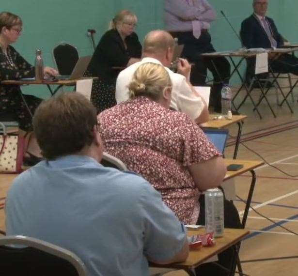 Coun Steve Count (top) pictured during the debate on his motion. (49507823)
