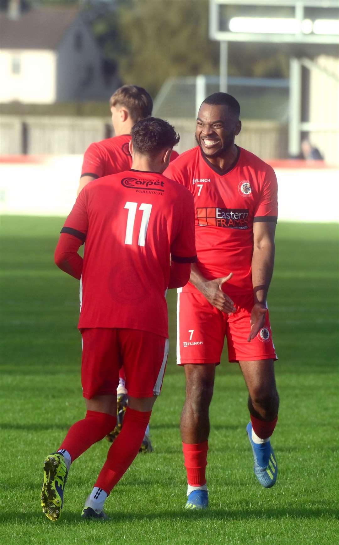 Wisbech v Tividale first round of the FA Vase Amir Ward scoring 1-1