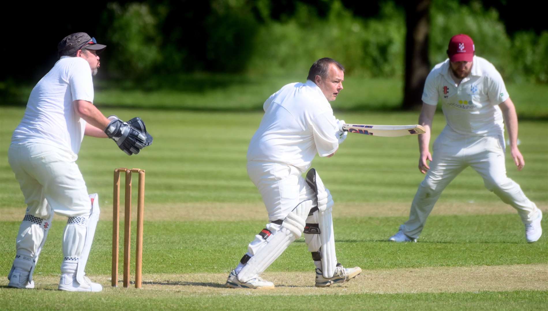 Richard Cable batting for Wisbech 4ths v Ely 3rds