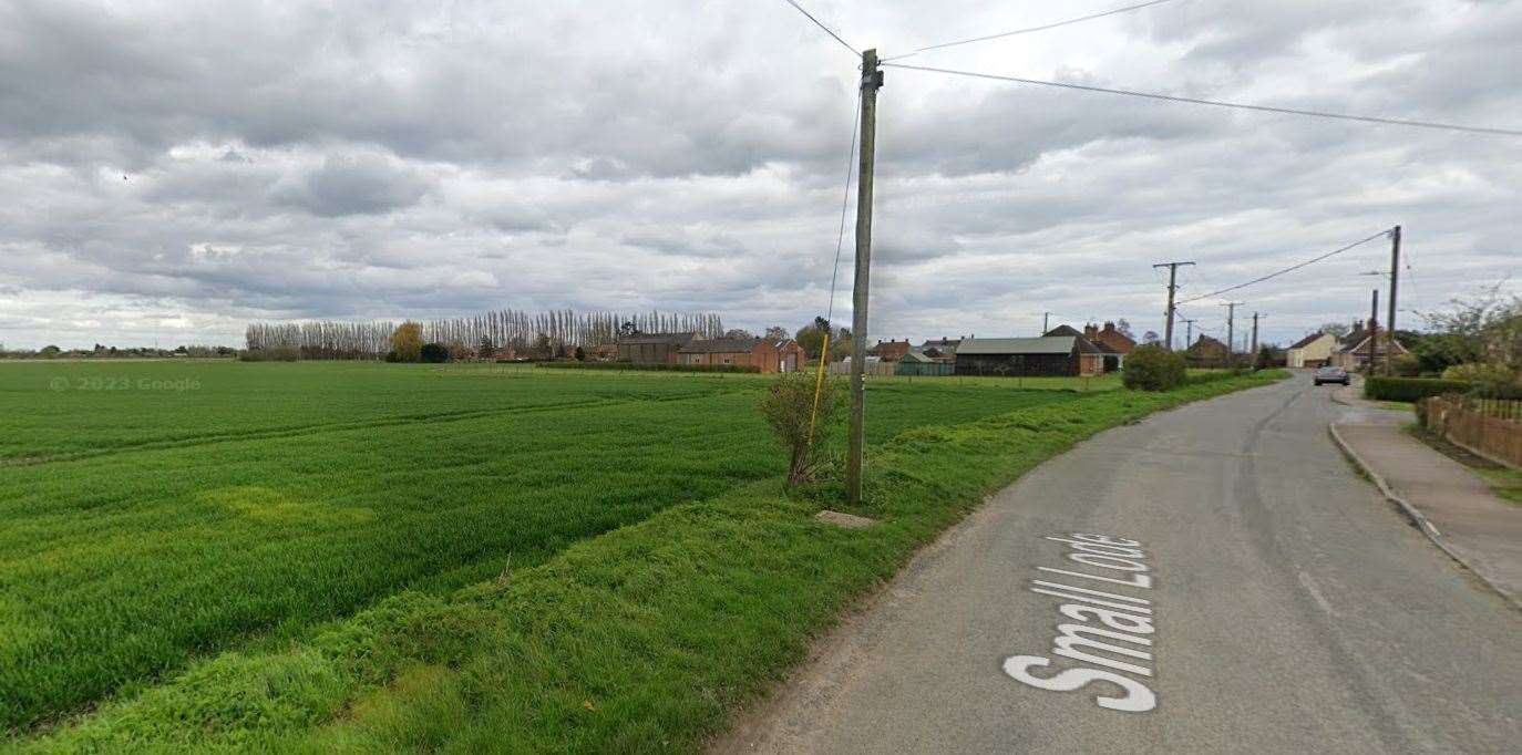 Harradine had crashed into a ditch on Small Lode in Upwell. Picture: Google Maps
