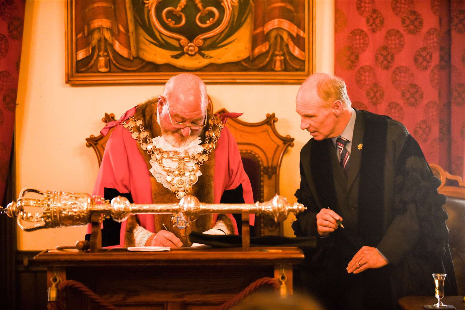 Wisbech's new Mayor Michael Hill at the annual ceremony held at the town's Council Chamber on Friday.. (10027742)