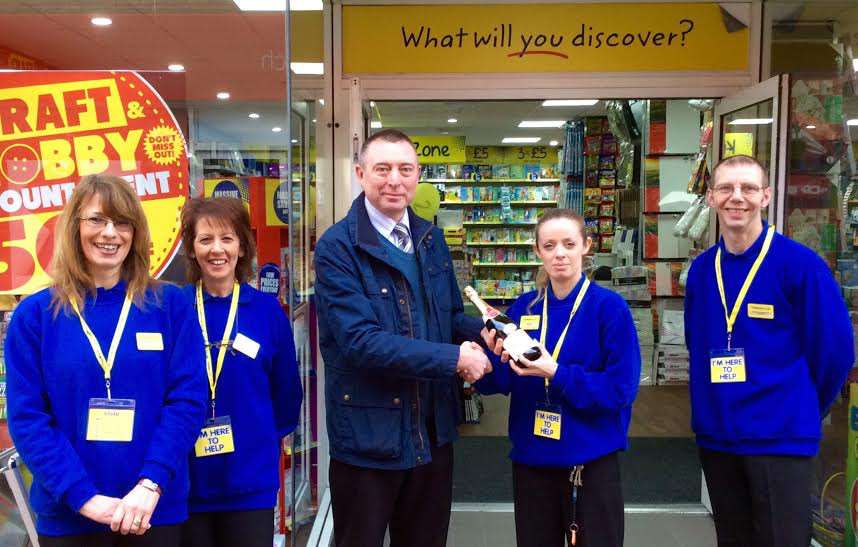 Centre manager Kevin Smith welcome staff at The Works