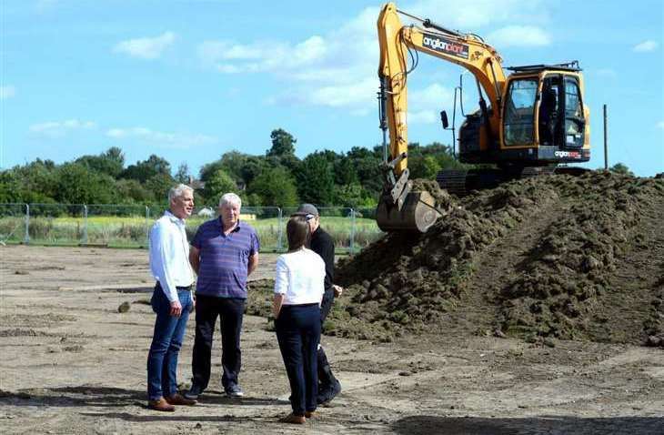 Work started on the pitch in August and it was officially opened this week. Pictured are MP Steve Barclay, Paul Albutt, Martin Holmes, and Katie Critchley of Cambridgeshire FA who have all been instrumental in getting the pitch built.