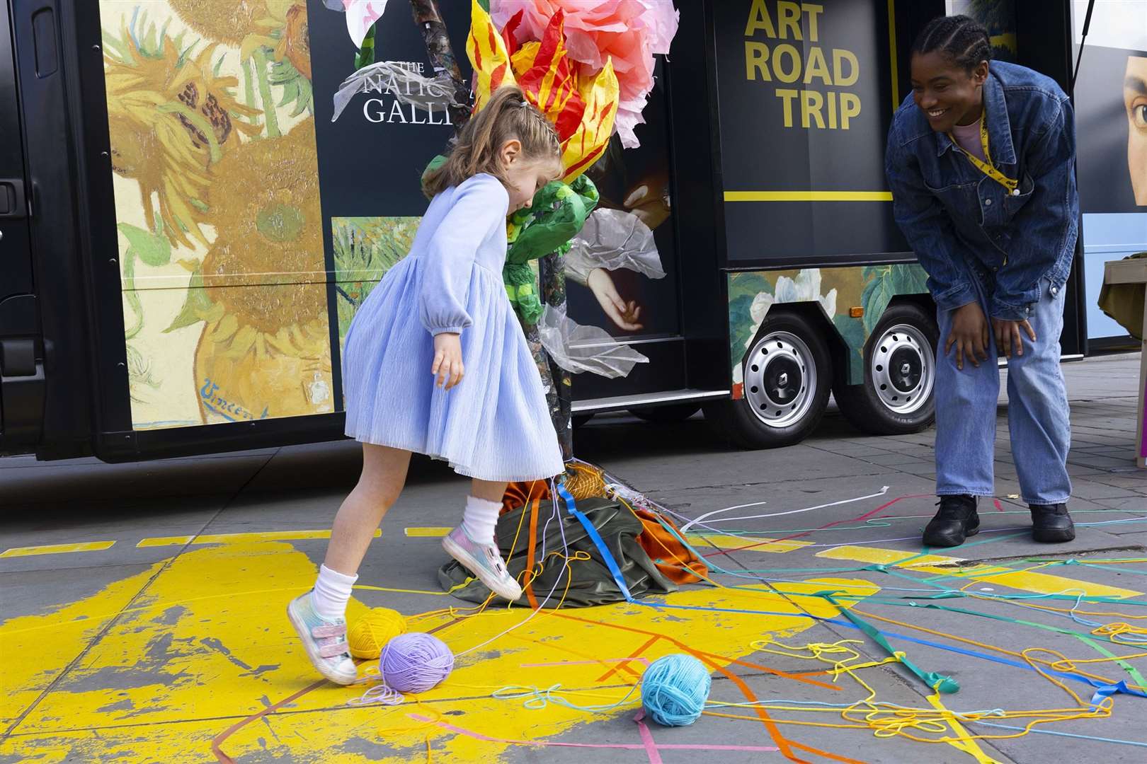 Art Road Trip Bus in Trafalgar Square