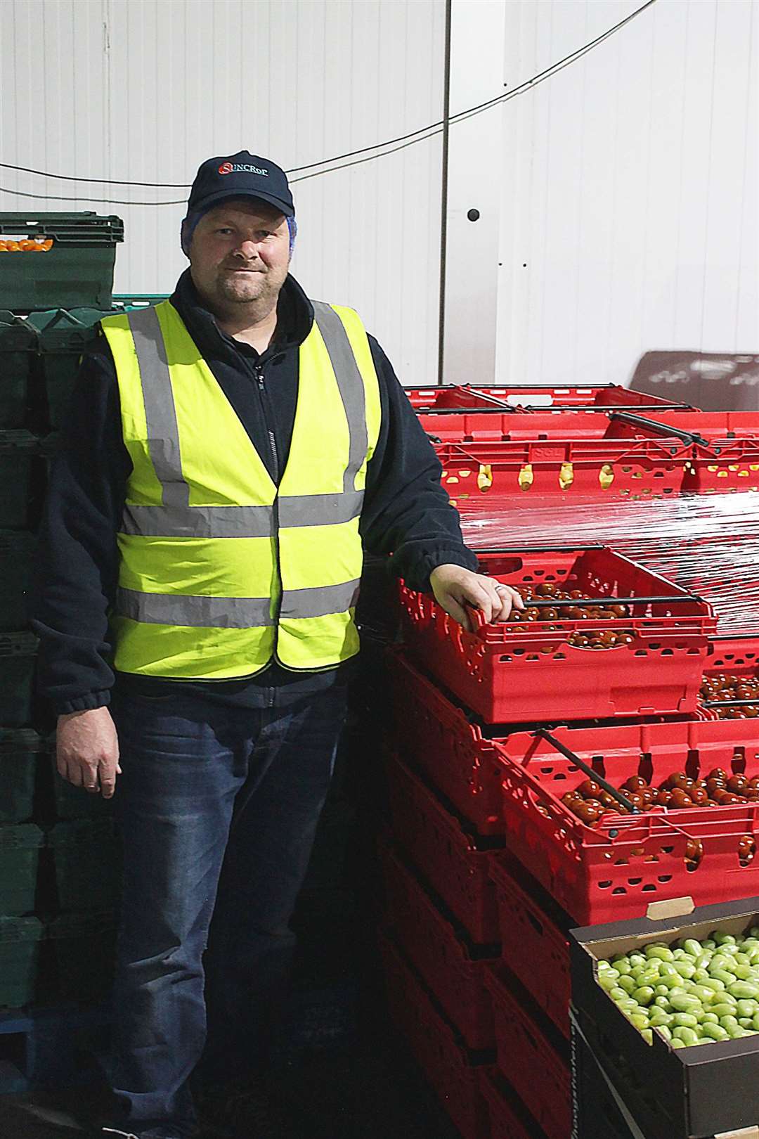Richard Hall, operations director, Suncrop, with some of the produce.