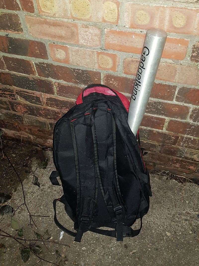 Darius Grybauskas threatened staff with this baseball bat. (50641111)