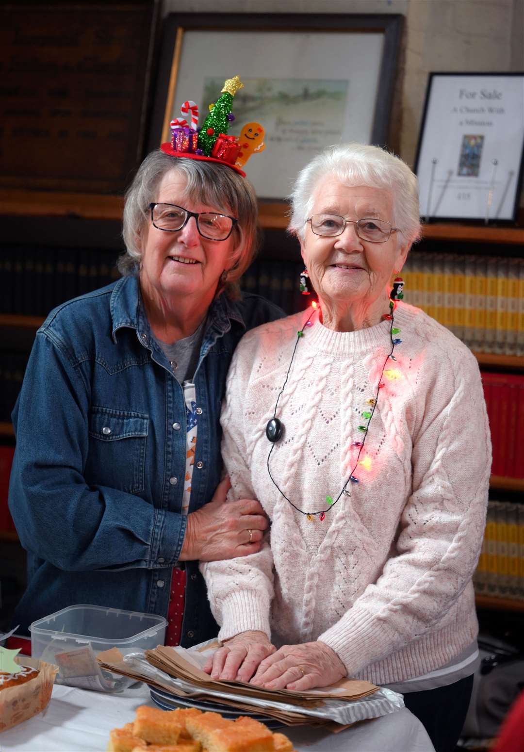 St Augustine's Church tree festivalCarol Rogers and Marlene Hammond
