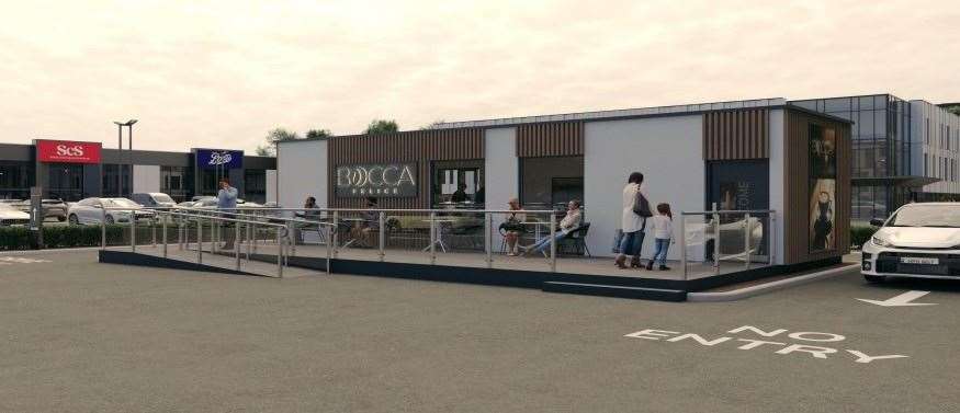 Visuals submitted alongside the application imply the cafe will offer the Dutch-based coffee brand Bocca.