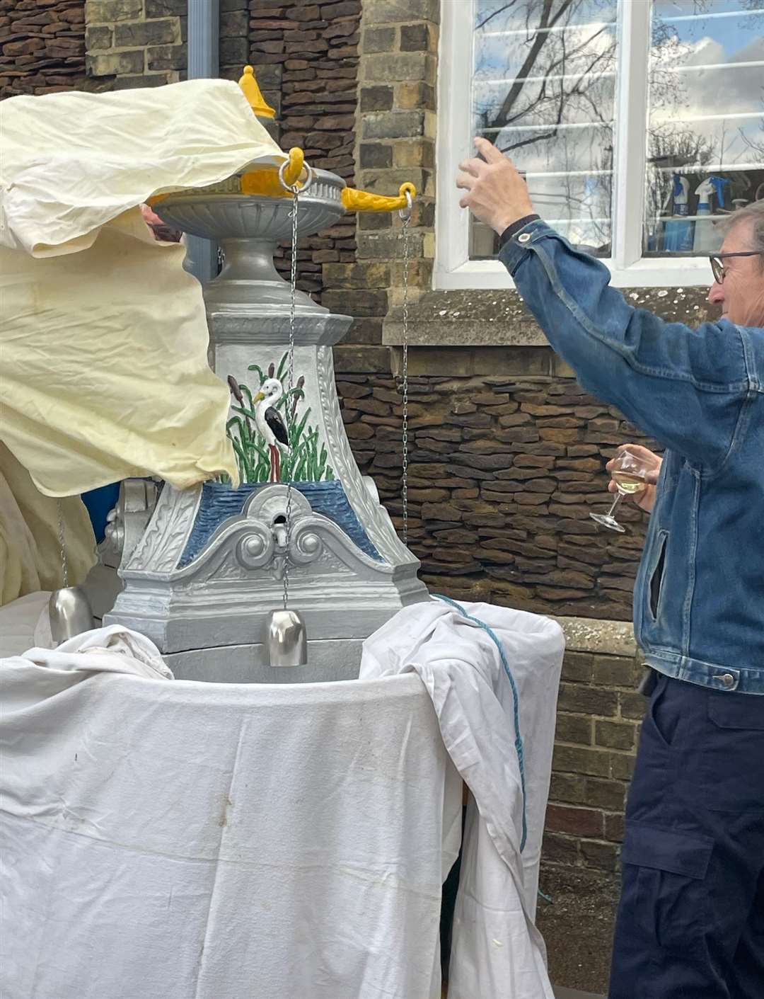 Kelvin Adams helps unveil the newly renovated centrepiece