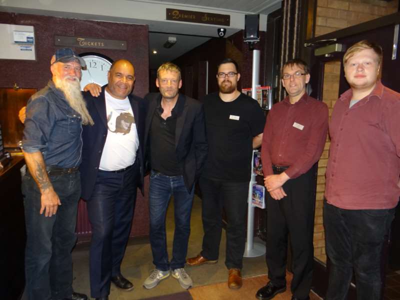 Special screening of independant film The Goob at the Luxe Cinema in Wisbech. Pictured, from left, are: cast member Martin Ferguson, Luxe owner Burleigh Ibbott, film director Guy Myhill and staff members Nathan Smith, Martin Nutter and Adam Danbury.