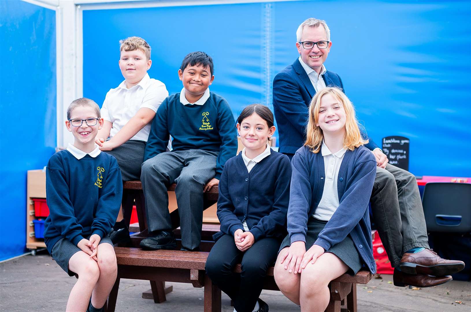 MP James Wild visited Walpole Cross Keys Primary School. Picture: Ian Burt/Barking Dog Media
