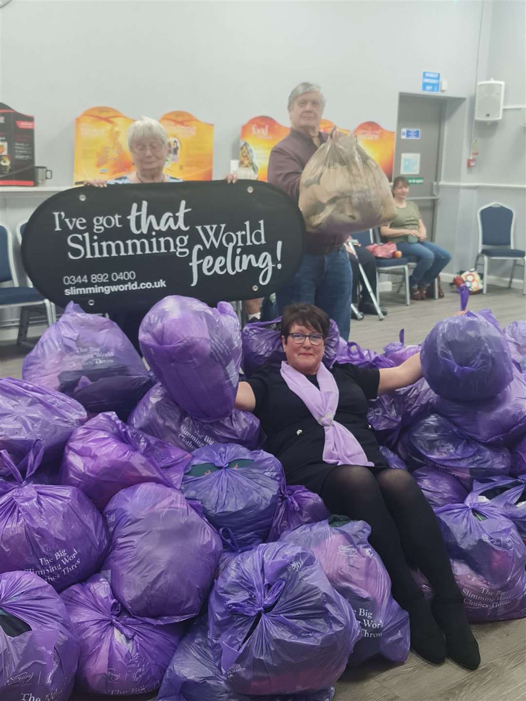 More than 60 bags were collected