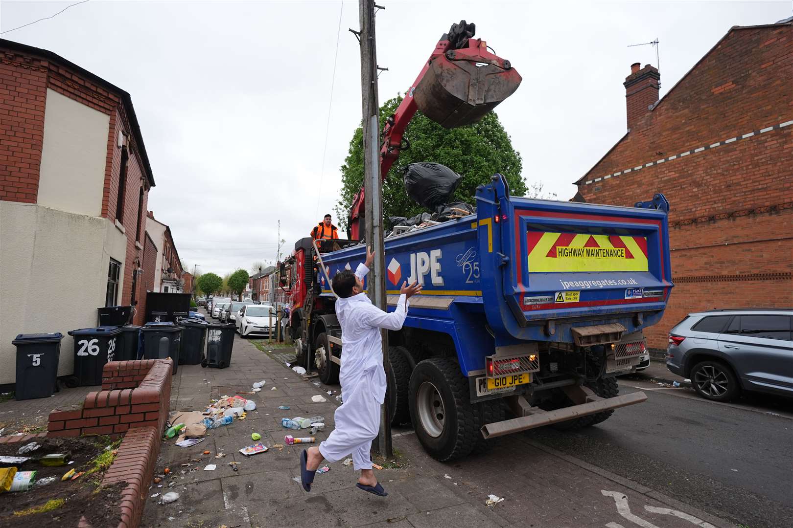 Council leader John Cotton said he was confident most of the backlog of rubbish in the city could be cleared by the end of the week (Jacob King/PA)