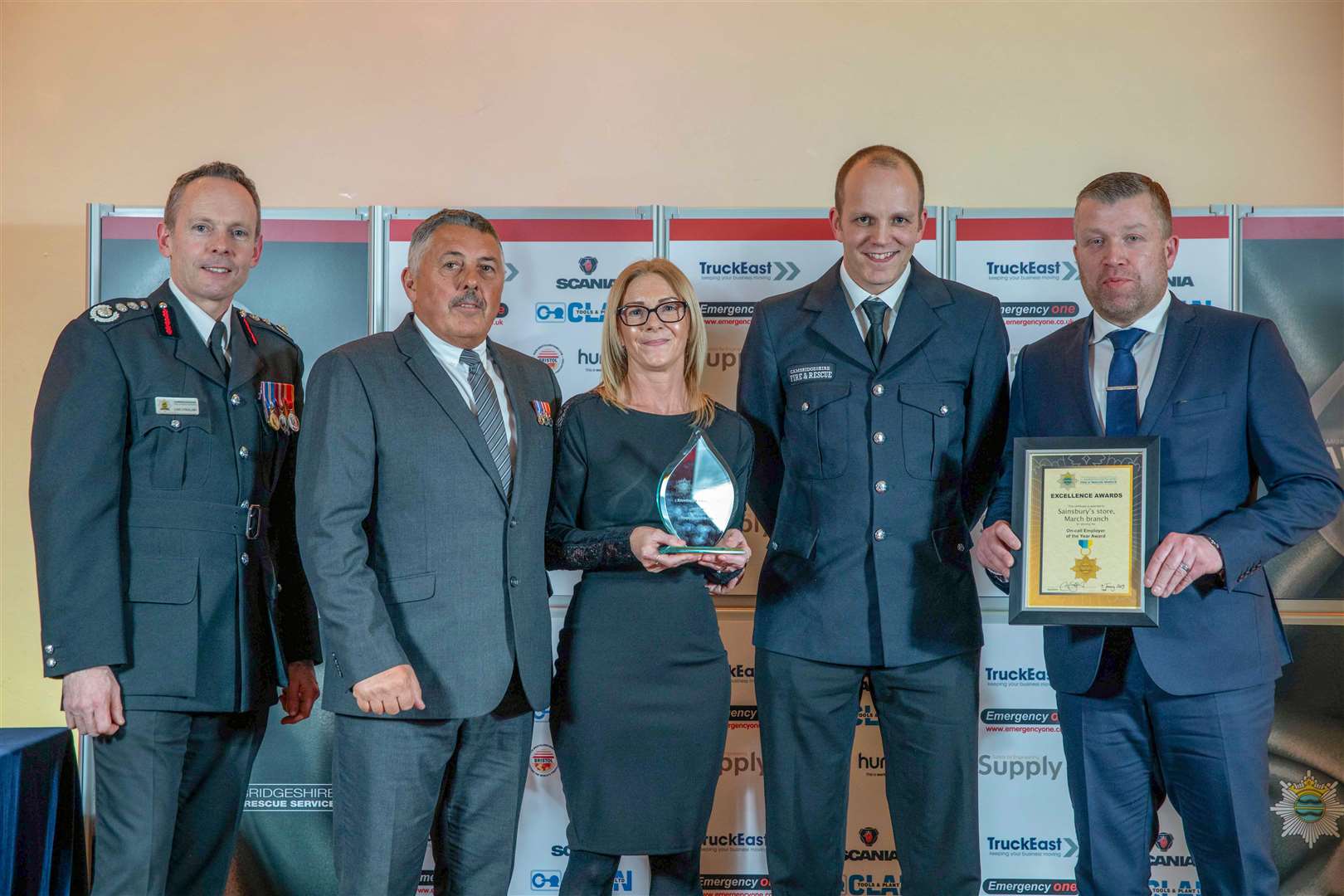 Sainsbury's in March was given the On-call employer of the year award. (6784143)