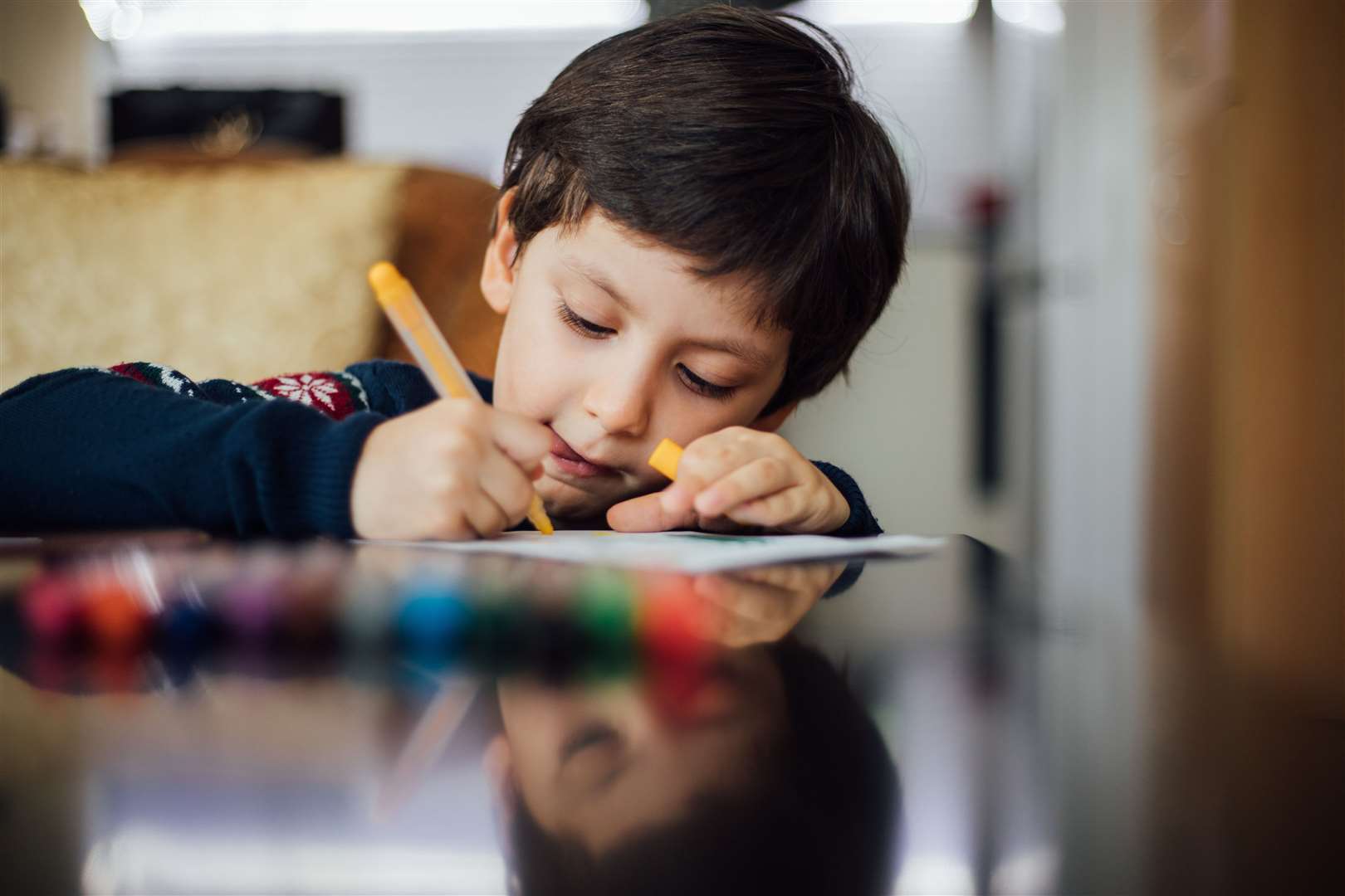 Children were sent home to learn Stock picture