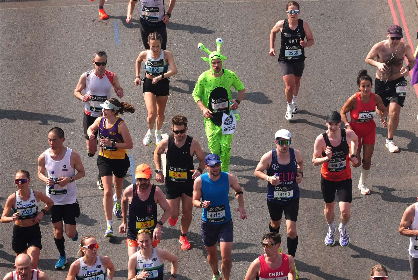 Many runners have chosen to compete in fancy dress (Jonathan Brady/PA)