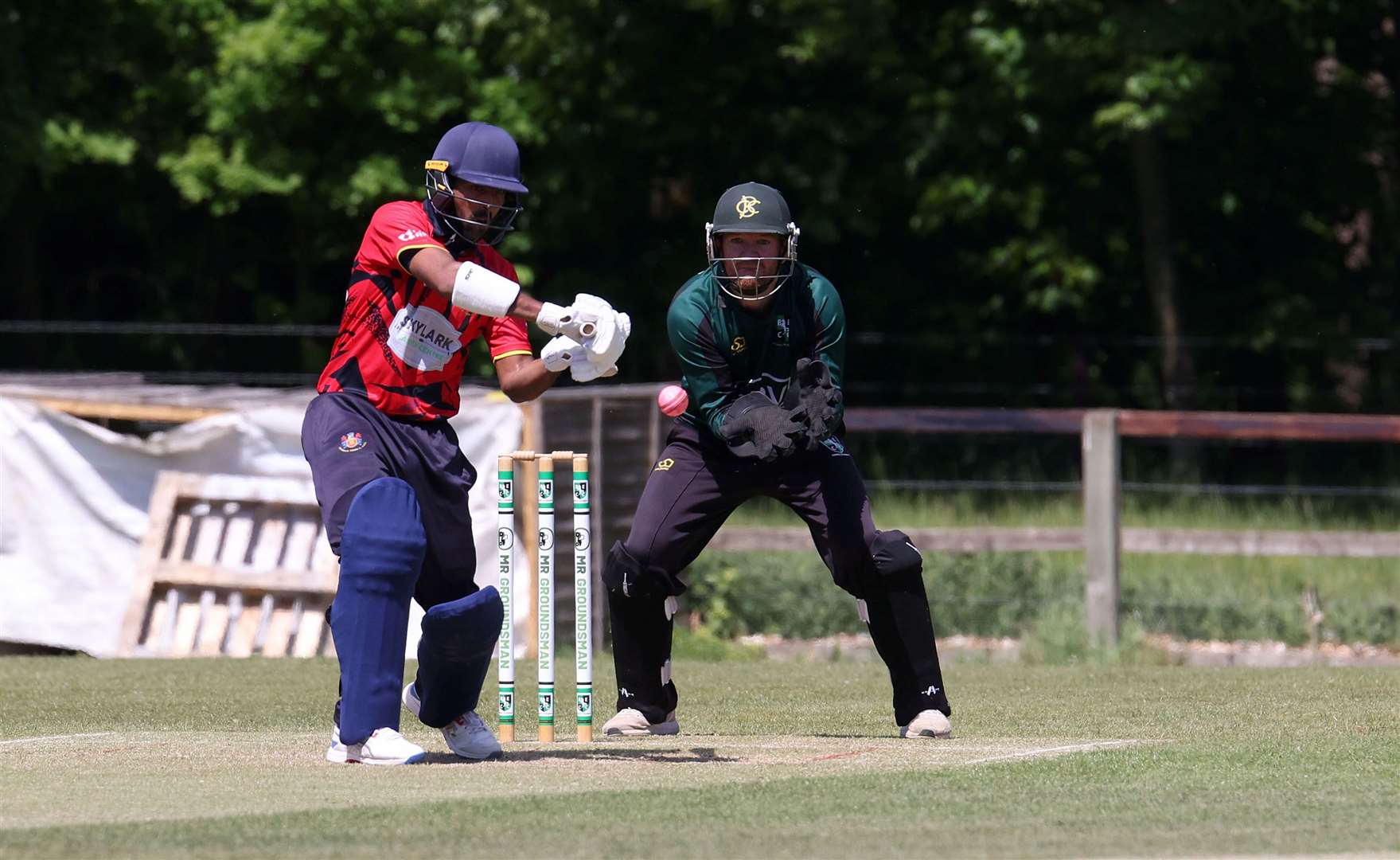 Shalin De Mel on his way to scoring a century for Wisbech. Picture: Richard Marsham