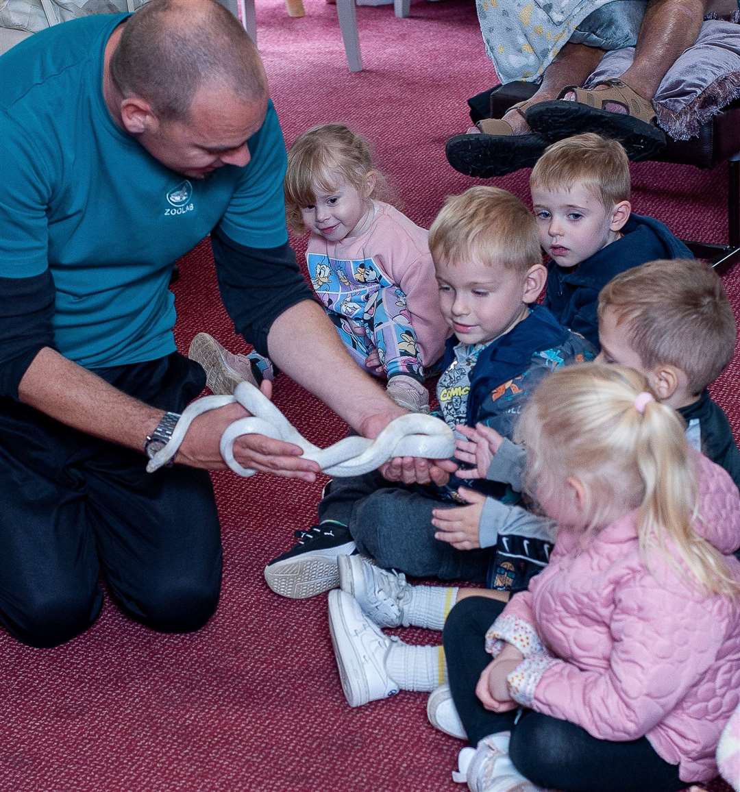 Zoolab allowed residents to handle animals including snakes.