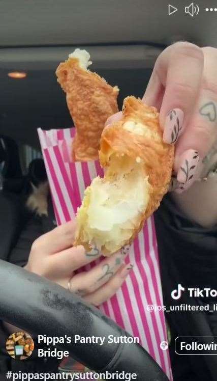 Jo Rand enjoyed the flakiness of the cheese straw. PHOTO:TikTok