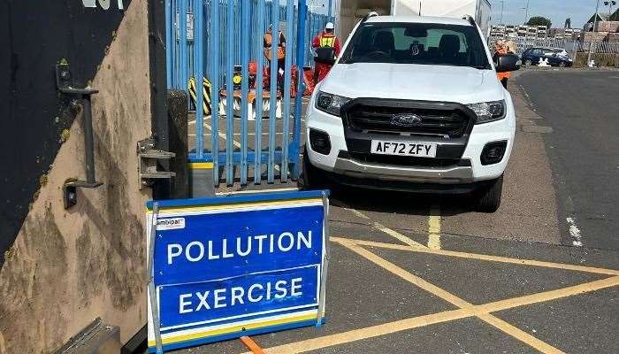 Counter-pollution exercise held at the Port of Wisbech.