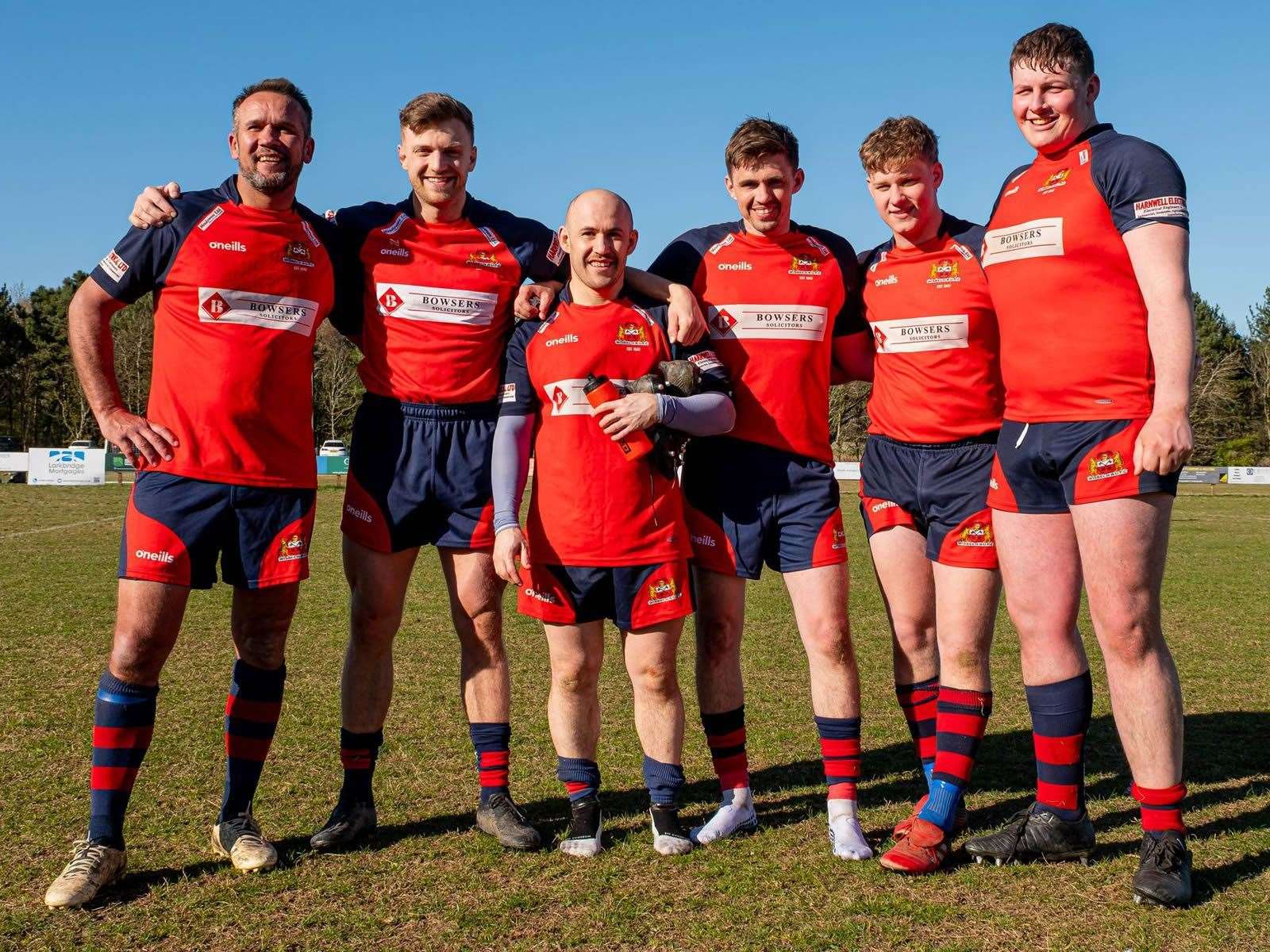 Wisbech try scorers. Picture: Andy Titmuss.
