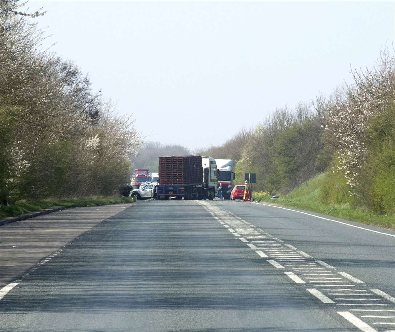 A17 Road Closed Due to a Serious R.T.A at Walpole-Crosskeys-Sutton Bridge. (8154519)