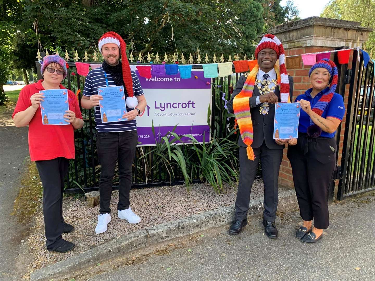The Mayor of Wisbech, Sidney Imafidon, paid a visit to Lyncroft on Friday to help launch the 'Keeping Wisbech Warm' initiative. Picture: Mayor of Wisbech.