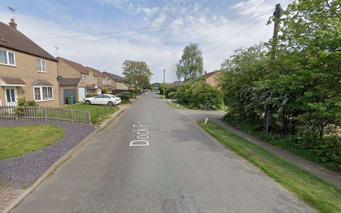 Dock Road in Chatteris is currently without street lights. Picture: Google Streetview