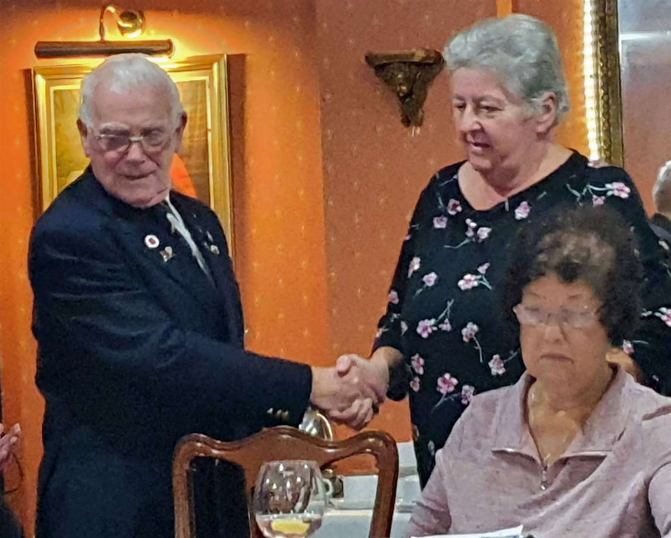 Major Norman Larke presented members of the committee with certificates for their help over the years.