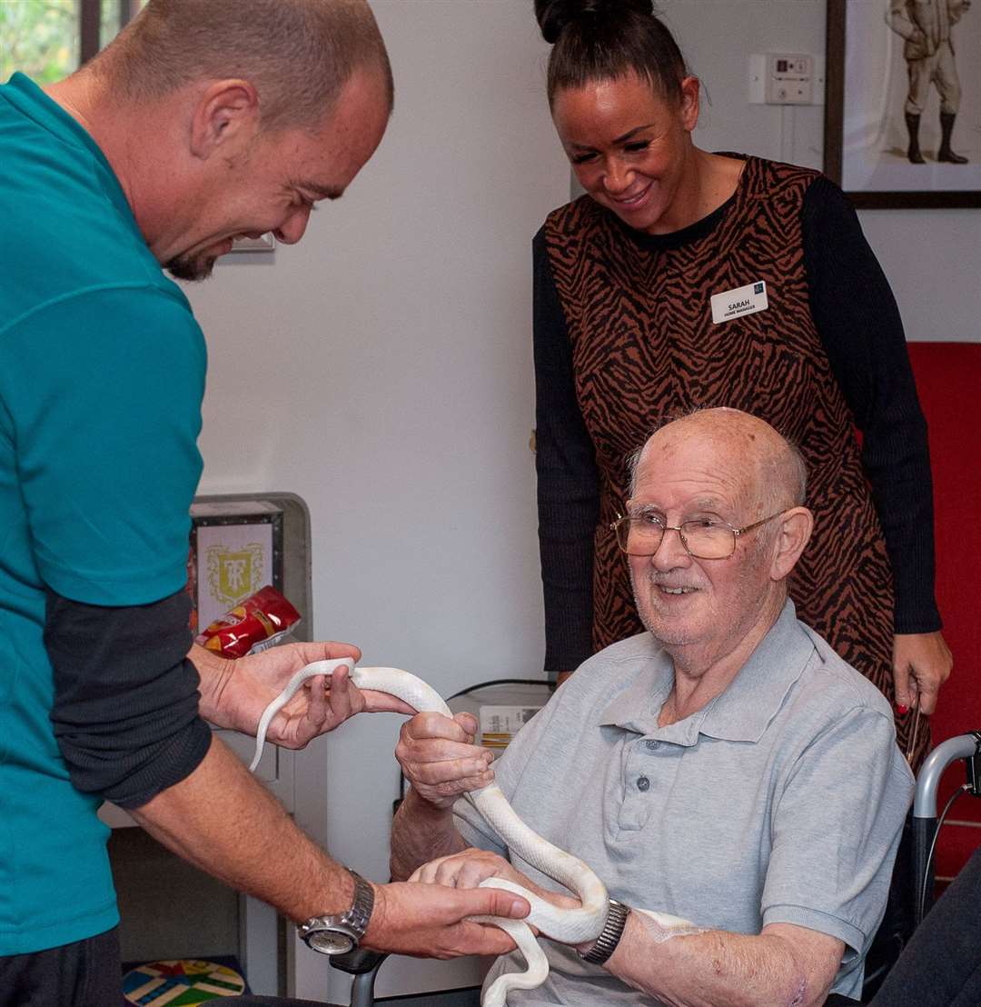 Zoolab allowed residents to handle animals including snakes.