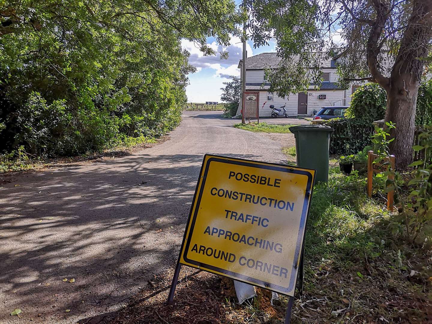 Heavy lorries have caused major damage to a minor village road. (16207165)