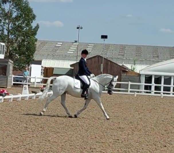 Lily in the arena at the championships