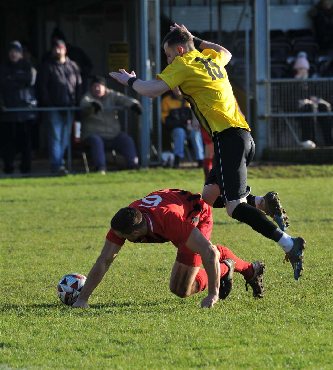 Holbeach United were 7-1 winners over FC Parson Drove on Boxing Day. Photo: Chris Lowndes (61553343)