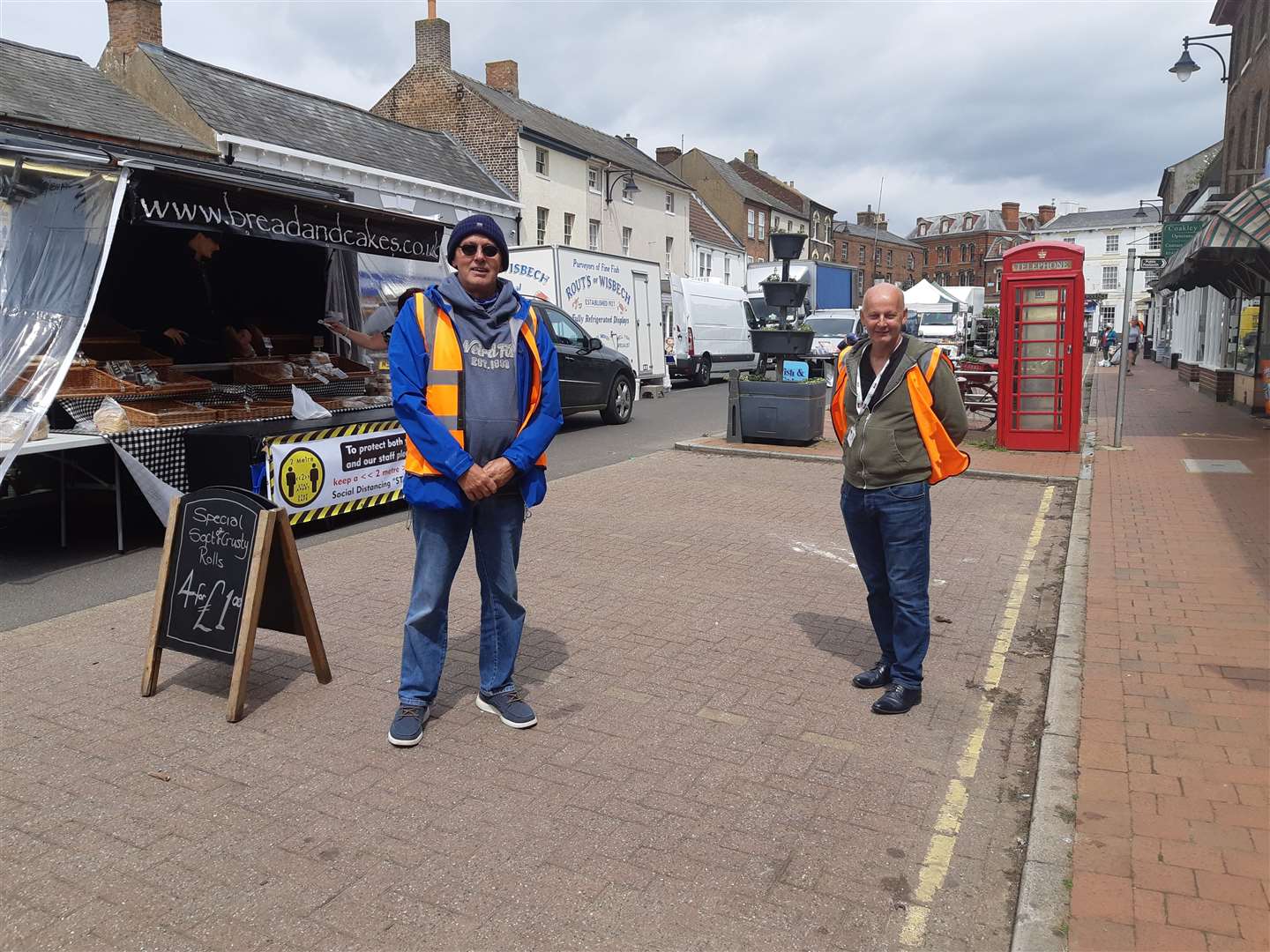 Jack Tyrrell and David Wilkinson at Long Sutton market