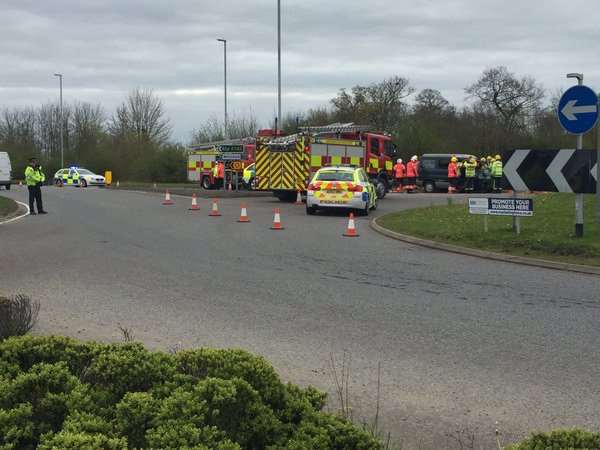 The scene at the crash near Sutton