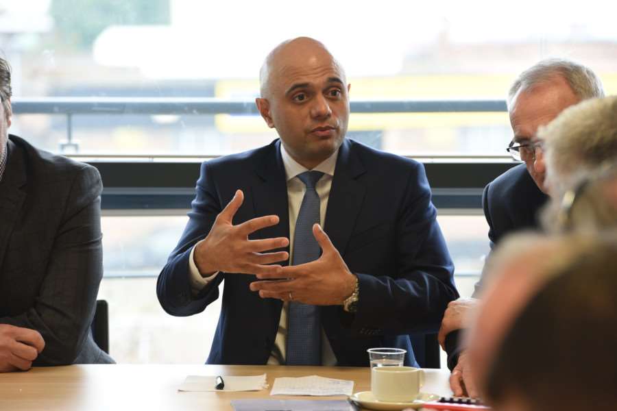 Sajid Javid Secretary of State for Communities and Local Government at Wisbech Boathouse
