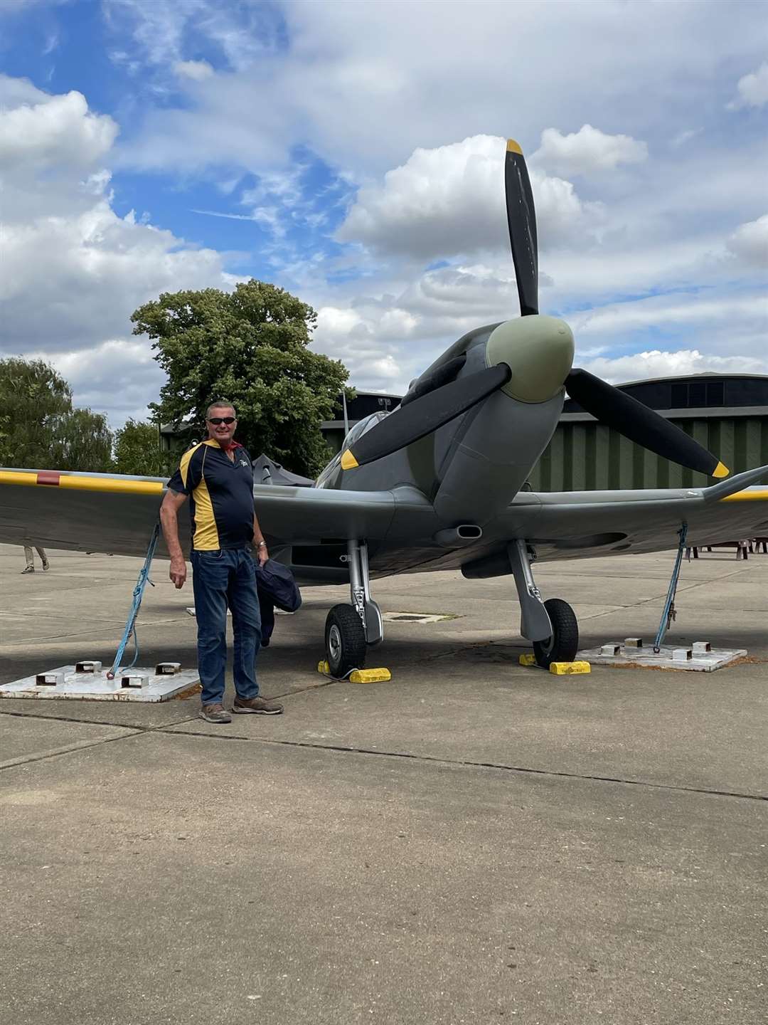 Alan with a spitfire at IWM Duxford (57850508)