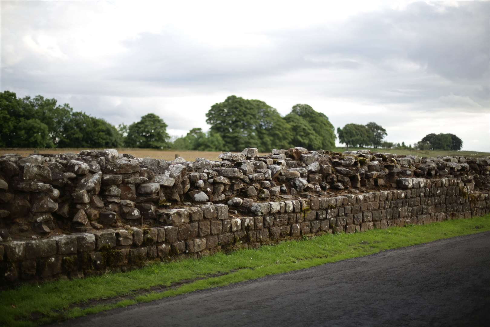 A section of Hadrian’s Wall near the Birdoswald Roman Fort in Cumbria (Yui Mok/PA)
