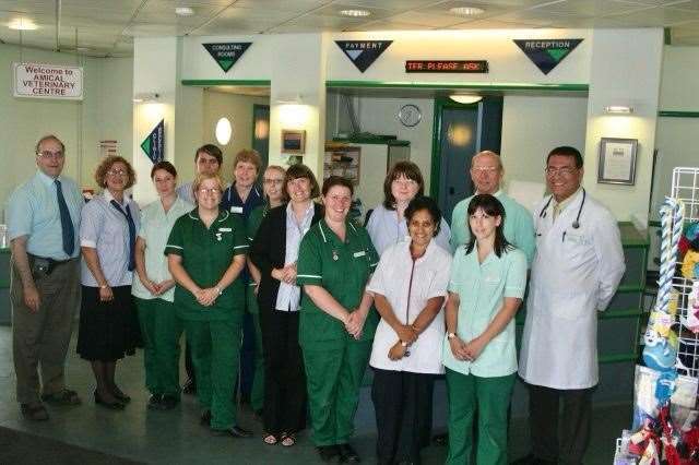 Dr Nick Valley (far right) with the team at Amical.