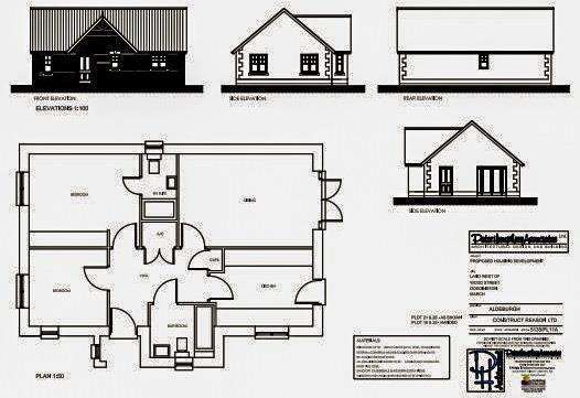 Drawing of the proposed bungalows. (5159472)