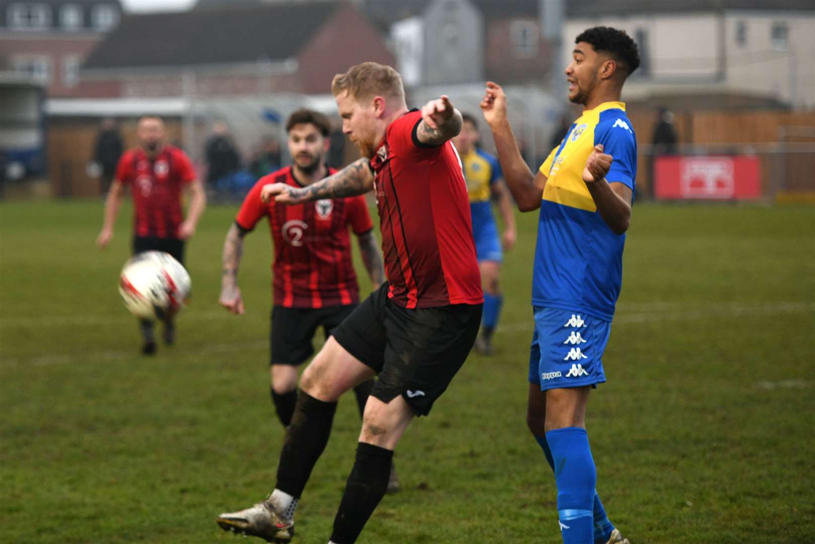 Nick Davey in the thick of the action