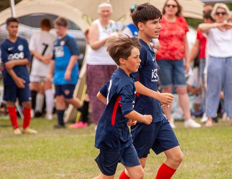 Action from the annual Wisbech St Mary football tournament.