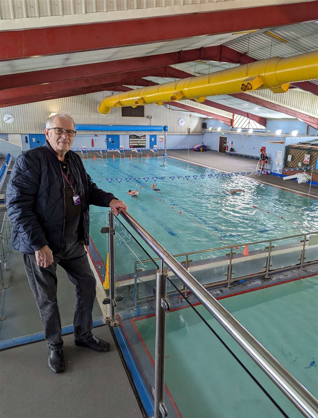 Cllr Alex Miscandlon at Whittlesey swimming pool, which, along with all Fenland District Council-owned pools, has qualified for Government excess energy cost funding support.
