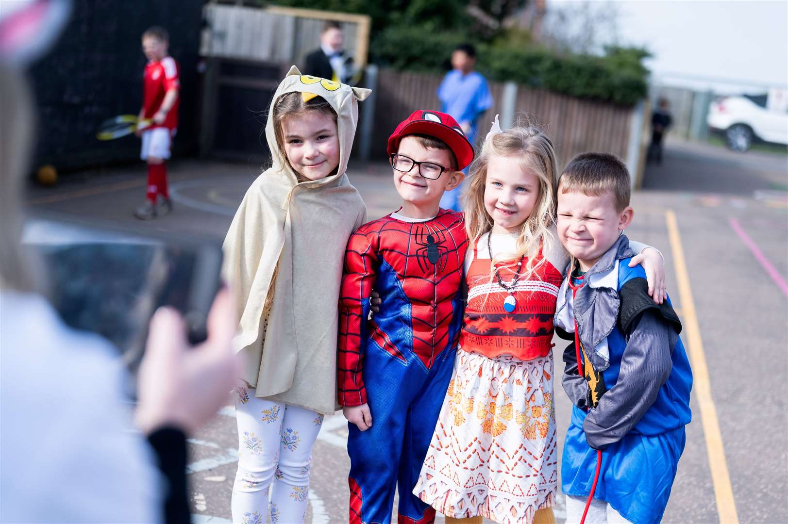 Some of the many costumes on World Book Day at Walpole Cross Keys Primary School