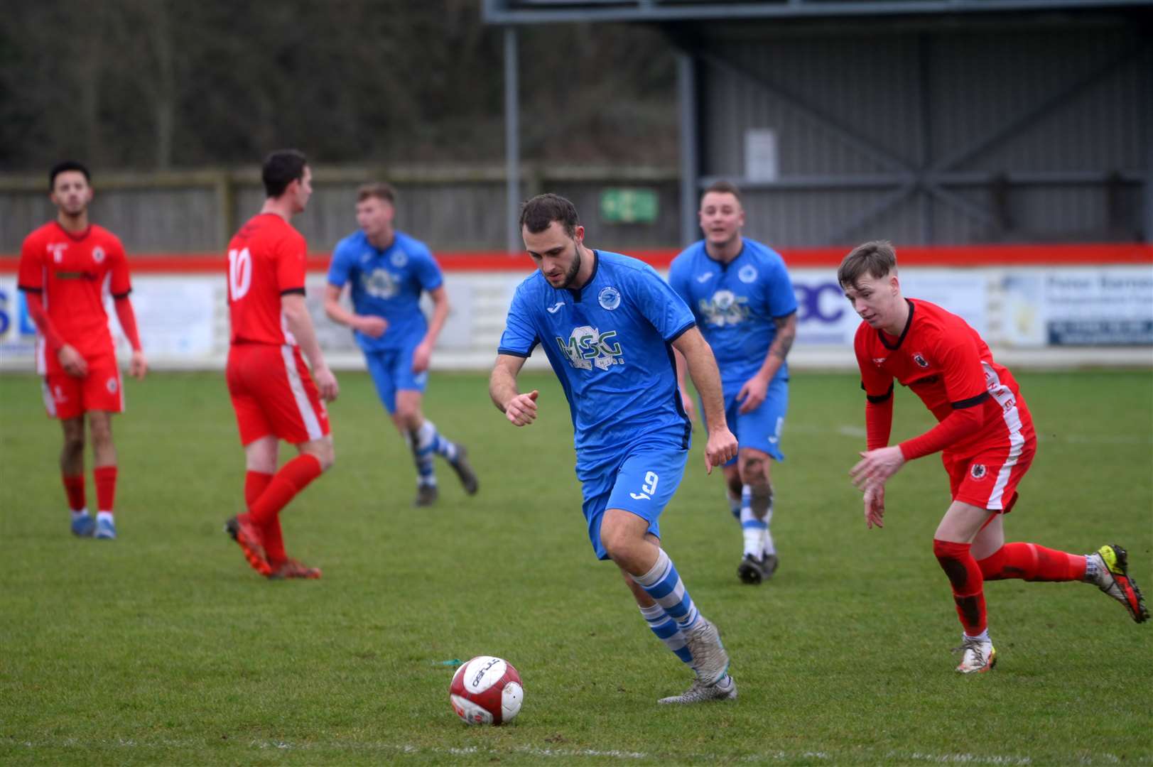 Action from Wisbech Town Reserves v Outwell Swifts