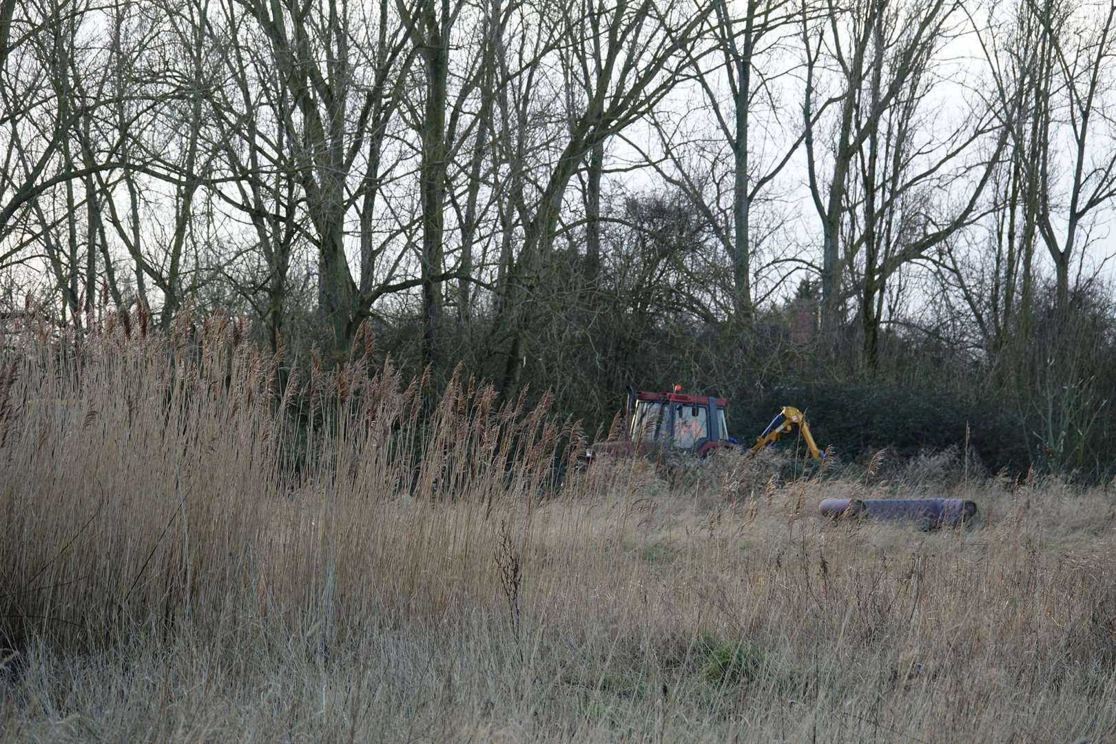 Pictures of Andrew Humphrey's workers on the incinerator site were posted on the WisWIN campaign's Facebook page, but he has now said he will not be working there again. Picture: Alan Wheeldon