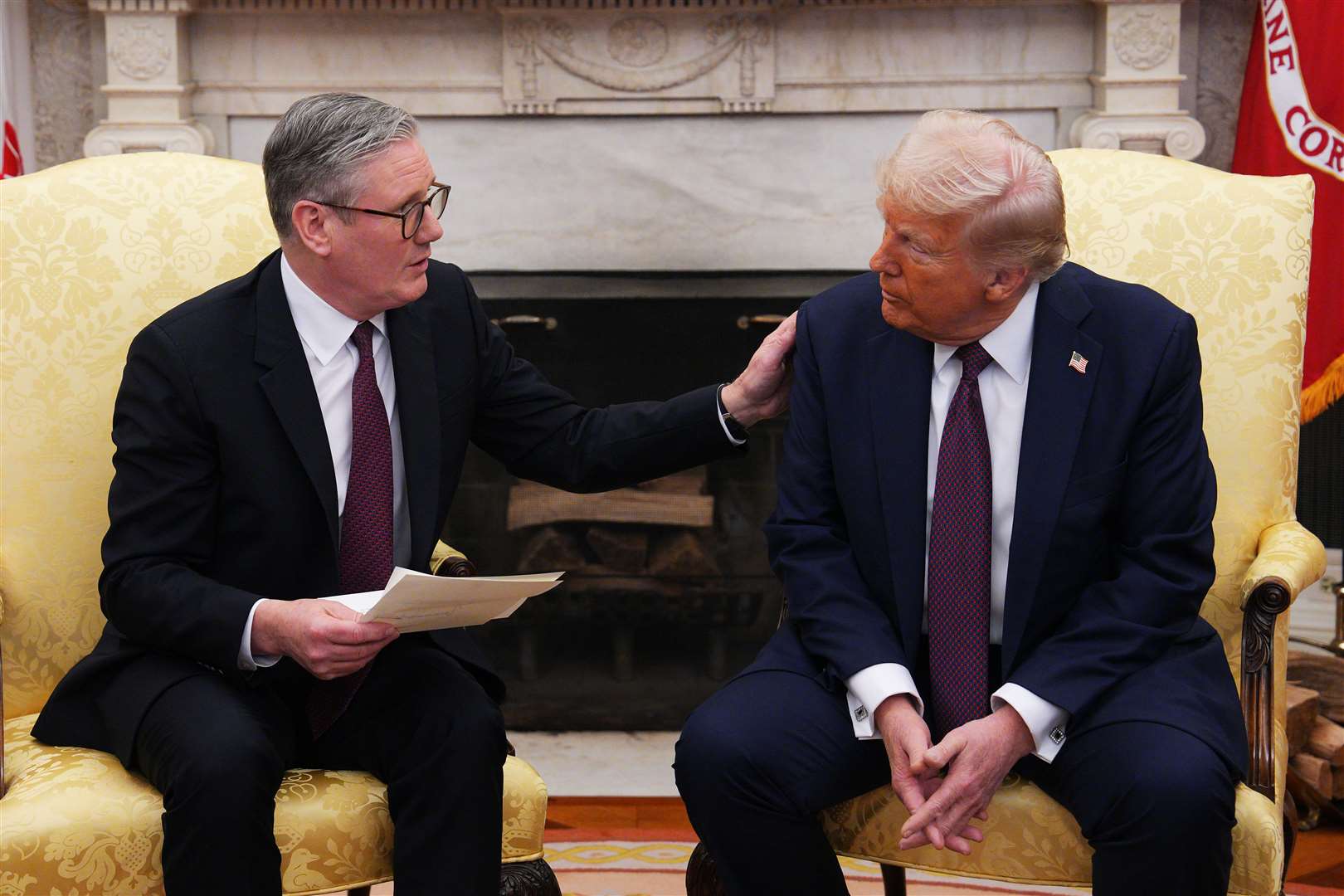 US President Donald Trump meeting Prime Minister Sir Keir Starmer in the Oval Office at the White House (PA)
